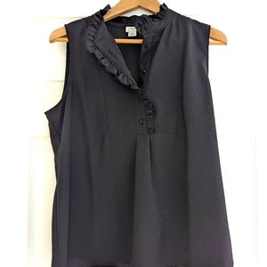 NWOT J.Crew factory ruffle trim sleeveless top